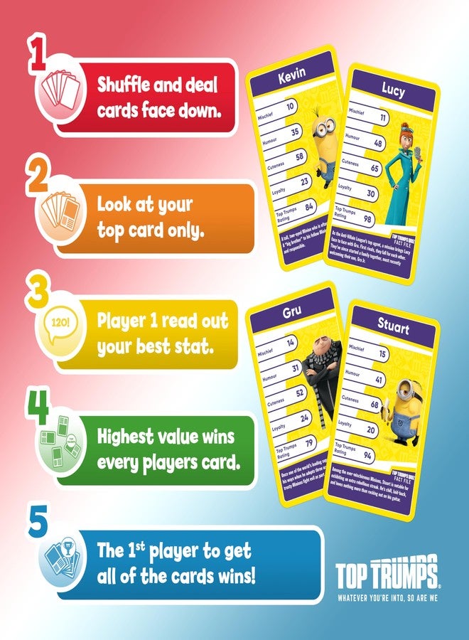 Top Trumps Minions Card Game - Family Learning Games for Kids and Adults for 2+ Players - Kid Card Games for Families for 6 Plus Kids - Image 2