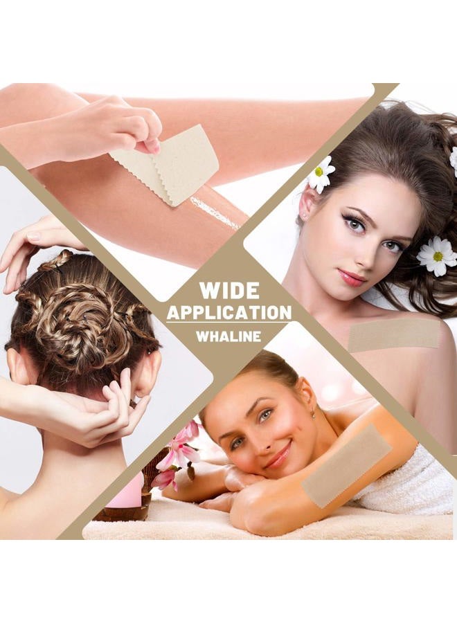 Whaline 200 Pieces Fabric Wax Strip Natural Muslin Epilating Strips Large Waxing Strips Pre-Cut Strips for Body Facial Hair Removal Women Men Arms Legs, 2.8 x 7.9 Inch - Image 5