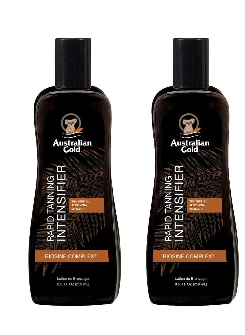 Australian Gold Australian Gold Rapid Tanning Intensifier Lotion, 8.5 Fl Oz, with Tea Tree Oil, Aloe Vera and Vitamin E (2 Pack)  - Image 1