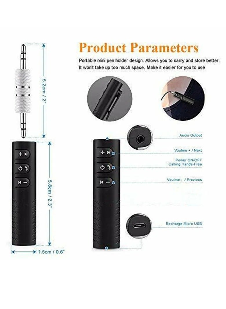 AROAQ Wireless Bluetooth Receiver Adapter, 3.5mm Jack Stereo Bluetooth Audio Music Receiver, Lightweight And Durable Car Music Audio Aux Compatible With All Android, IOS And IOS Devices - Image 4