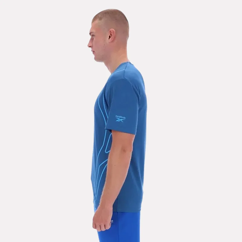 Reebok Blue Reebok Sport Street Piping Printed Men's T-Shirt - Blue for Men | Best Price UAE