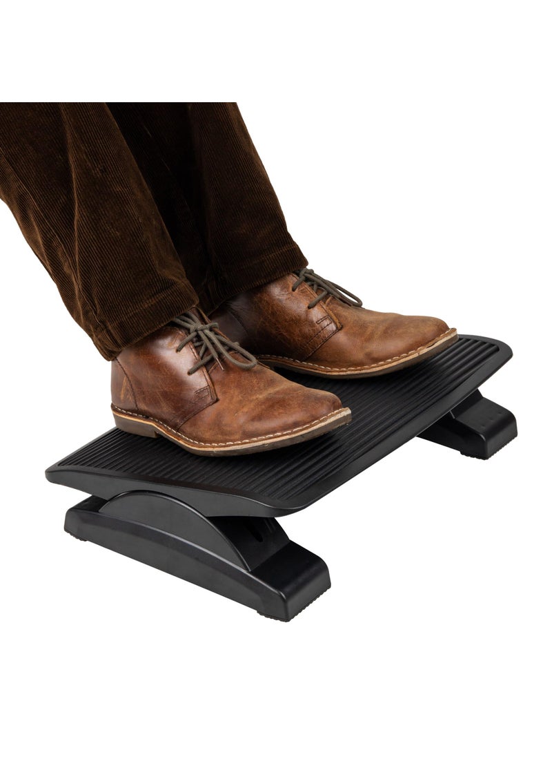 Mind Reader Mind Reader Foot Rest Foot Stool Under Desk at Work Ergonomic Height Adjustable Office 175L x 135W x 35H Black 