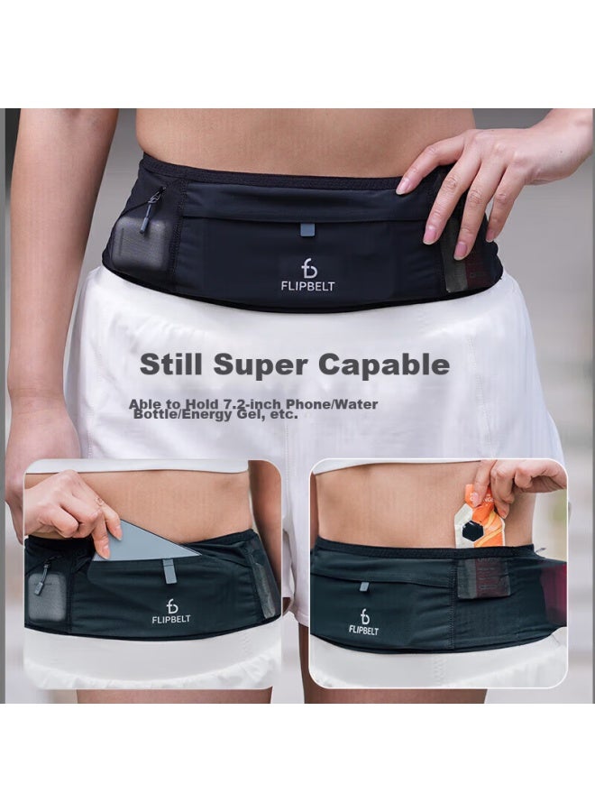 فليب بلت Flipbelt Air Waist Pack، حزام خصر خارجي متعدد الوظائف، للرجال والنساء، معدات اللياقة البدنية والماراثون، غير مرئي، Porcupine Green، Xxs-m - Image 3