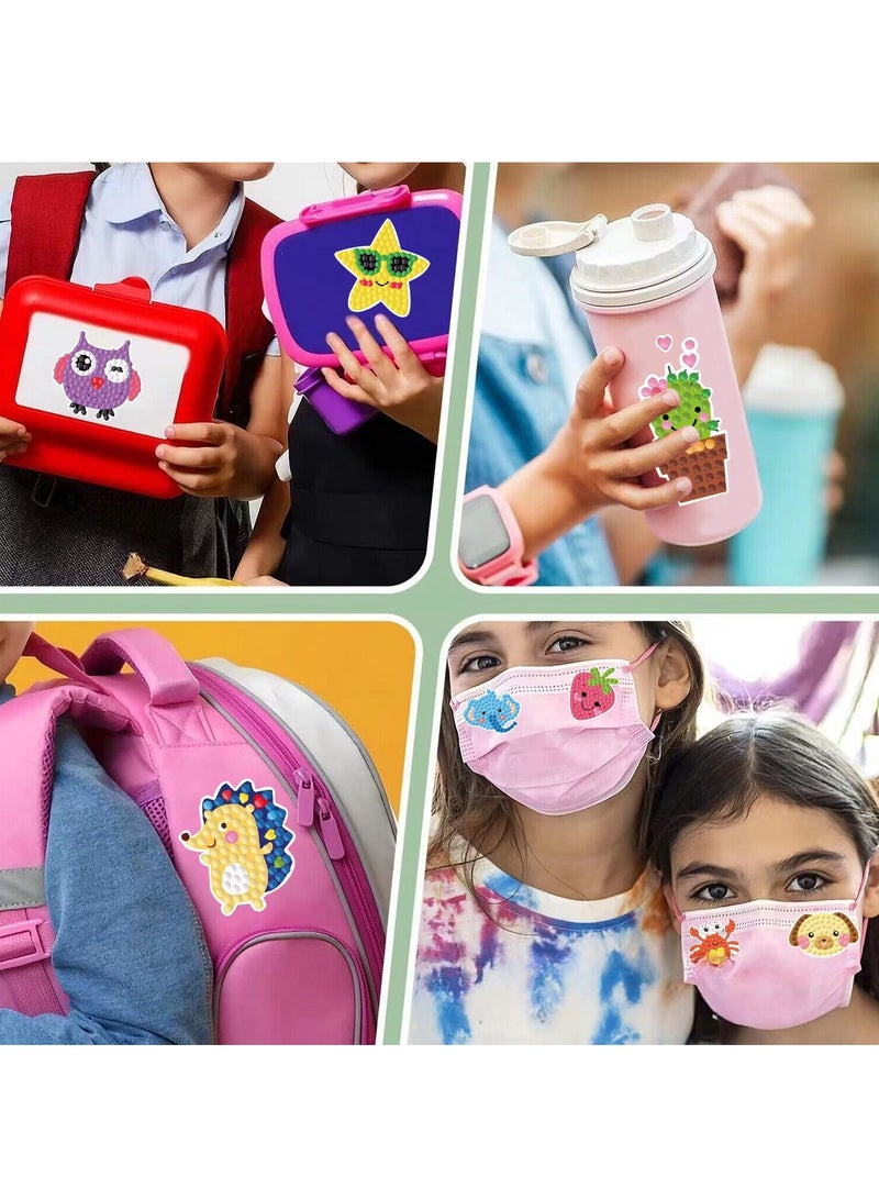 MissTiara مجموعة رسم فنية يدوية مكونة من 40 قطعة من حيوانات كرتونية ماسية خماسية الأبعاد للأطفال من سن 4 إلى 12 عامًا، ألعاب حرفية إبداعية يدوية الصنع، هدايا حفلات، أكياس هدايا - Image 4