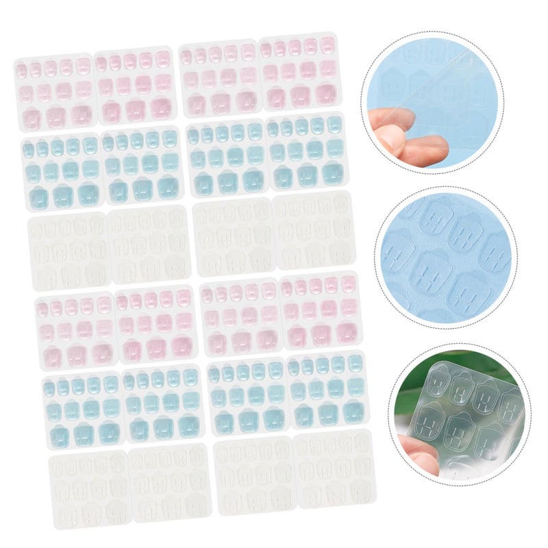 Healeved 30sheets Nail Glue Stickers Double Sided Tape for Stick Nails for Press Impression Press Adhesive Tabs - Image 2