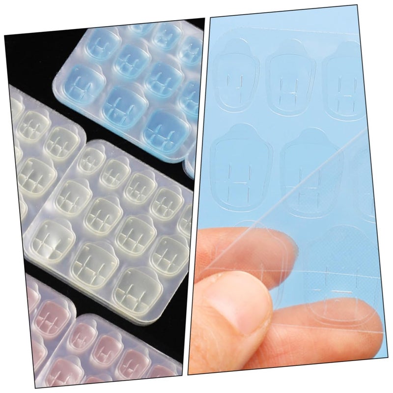 Healeved 30sheets Nail Glue Stickers Double Sided Tape for Stick Nails for Press Impression Press Adhesive Tabs - Image 5