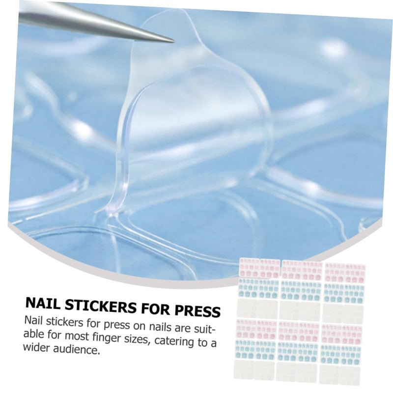Healeved 30sheets Nail Glue Stickers Double Sided Tape for Stick Nails for Press Impression Press Adhesive Tabs - Image 3