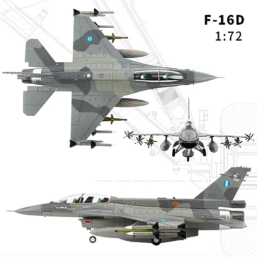 Lose Fun Park طائرة نموذجية عسكرية F-16D من لوست فن بارك بمقياس 1:72، نموذج طائرة مقاتلة من سبائك الألمنيوم، طائرة نموذجية لجمعها كهدية - Image 3