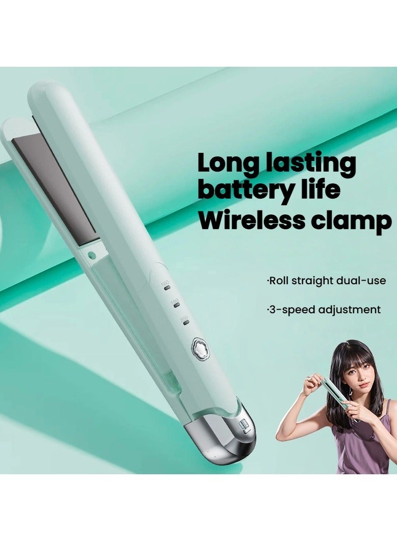 Cordless Hair Straightener Straightening Dual-purpose Charging Curling Wand USB Mini Portable Plywood - Image 2
