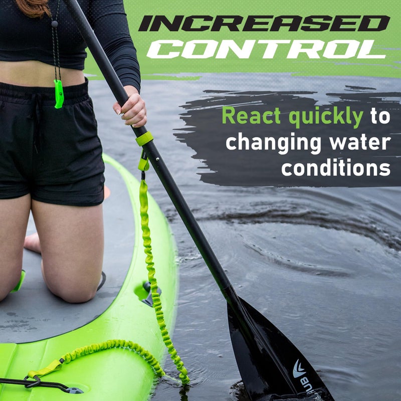 Gradient Fitness 2 Pack Kayak Paddle Leash, 5-8 Feet Stretchable Paddle Strap With Carabiner Secure Leash Lanyard Rope For Sup Kayak Canoe Paddle Fishing Pole Rod - Image 5