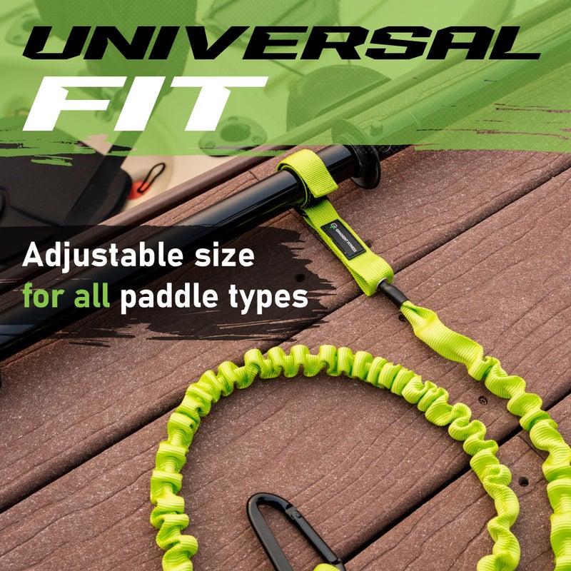 Gradient Fitness 2 Pack Kayak Paddle Leash, 5-8 Feet Stretchable Paddle Strap With Carabiner Secure Leash Lanyard Rope For Sup Kayak Canoe Paddle Fishing Pole Rod - Image 3