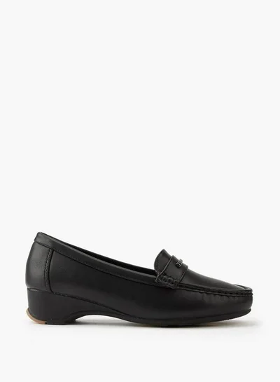 Flora Bella By Shoexpress Flora Bella Metal Accent Loafers With Wedge Heels