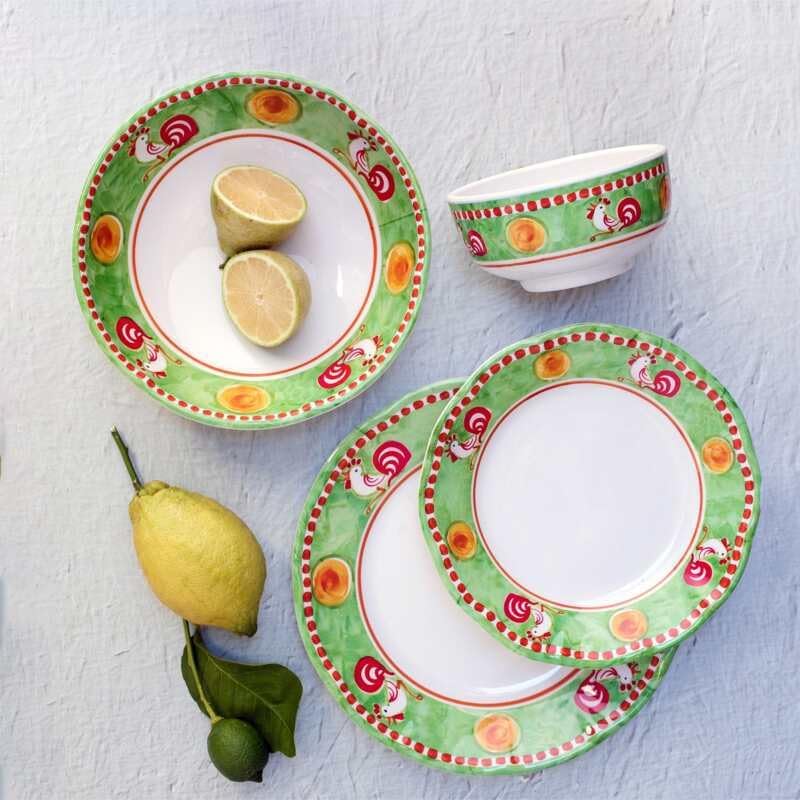 Vietri Vietri Melamine Campagna Gallina Unbreakable Pasta Bowl 875 Plastic Soup Salad Spaghetti Server  - Image 3