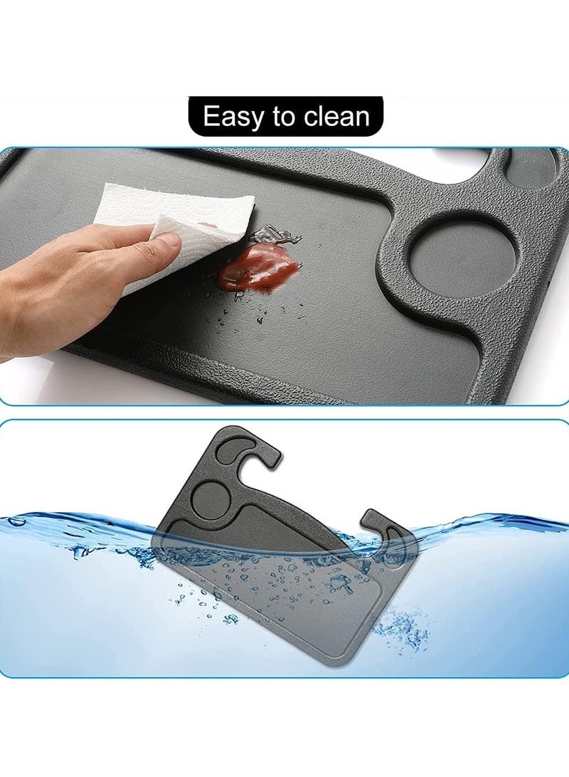 QUTOOB 2-in-1 Food Tray & Laptop Desk for Eating, Working, Writing & Travel | Dual-Sided Wheel Table Fits Most Cars and Trucks | Portable Table for Cars, Trucks & Drivers - Image 5