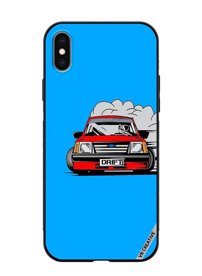 VR CREATIVE Protective Case Cover For Apple iPhone XS Max Car Drift Design Multicolour - Image 1