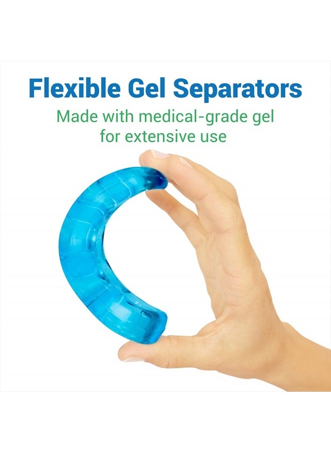 VIVEsole Toe Separators for Men & Women Medium (2 Pairs) - Silicone Gel Spreaders - Therapeutic Spa Stretchers for Plantar Fasciitis, Bunions, Overlapping Hammer Toe Spacers - Metatarsal Yoga Cushion - Image 4