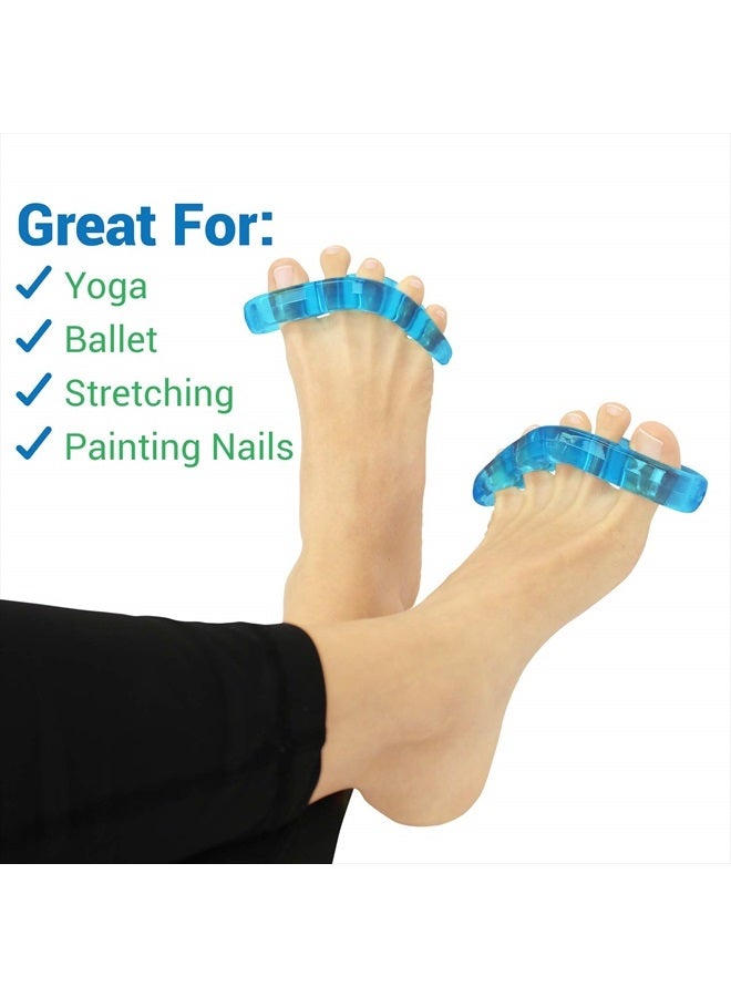 VIVEsole Toe Separators for Men & Women Medium (2 Pairs) - Silicone Gel Spreaders - Therapeutic Spa Stretchers for Plantar Fasciitis, Bunions, Overlapping Hammer Toe Spacers - Metatarsal Yoga Cushion - Image 5