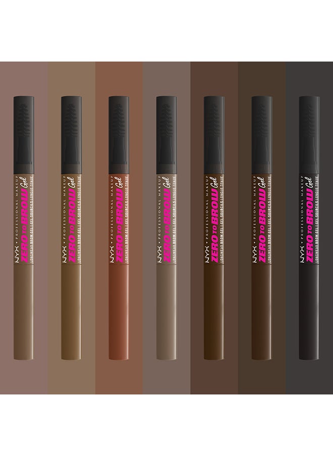 NYX PROFESSIONAL MAKEUP - Zero To Brow Longwear Brow Gel- Chocolate - Image 1