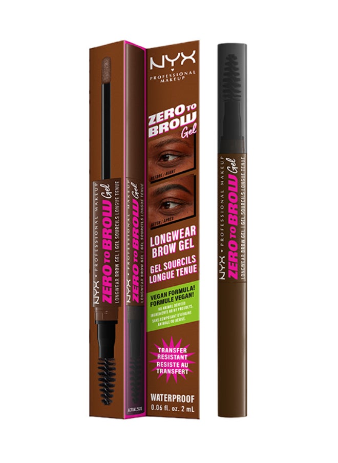 NYX PROFESSIONAL MAKEUP - Zero To Brow Longwear Brow Gel- Chocolate - Image 1