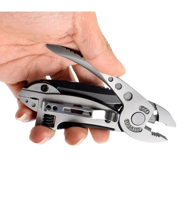 Multifunctional Stainless Steel Pliers Set With Adjustable Wrench Wire Cutter Screwdriver For Camping Fishing DIY - Image 4