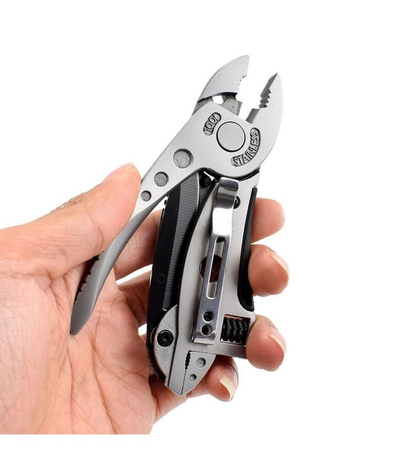 Multifunctional Stainless Steel Pliers Set With Adjustable Wrench Wire Cutter Screwdriver For Camping Fishing DIY - Image 3