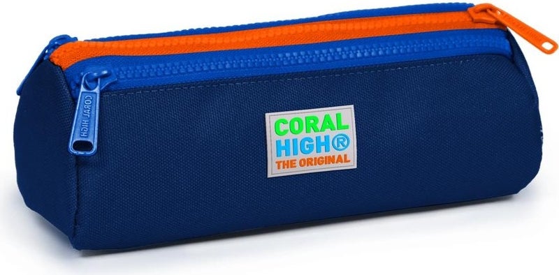 CORAL HIGH Kids Navy Blue Three Compartment Pencil Bag 22016 
