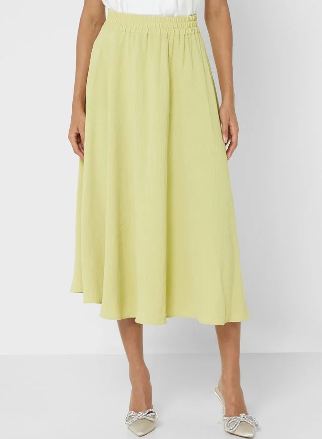 Refka by modanisa Balloon Sleeve High Neck Top And Skirt Set
