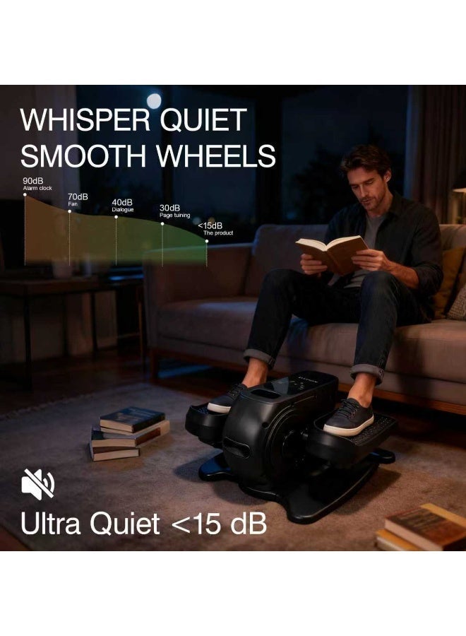 Maston MST-K50 Under Desk Elliptical Machine, Forward & Reverse Direction, Electric Seated Pedal Exerciser, Mini Ellipse Leg Exerciser with Remoter, 12 Level Speeds, Manual & Auto Mode for Home & Office - Image 3