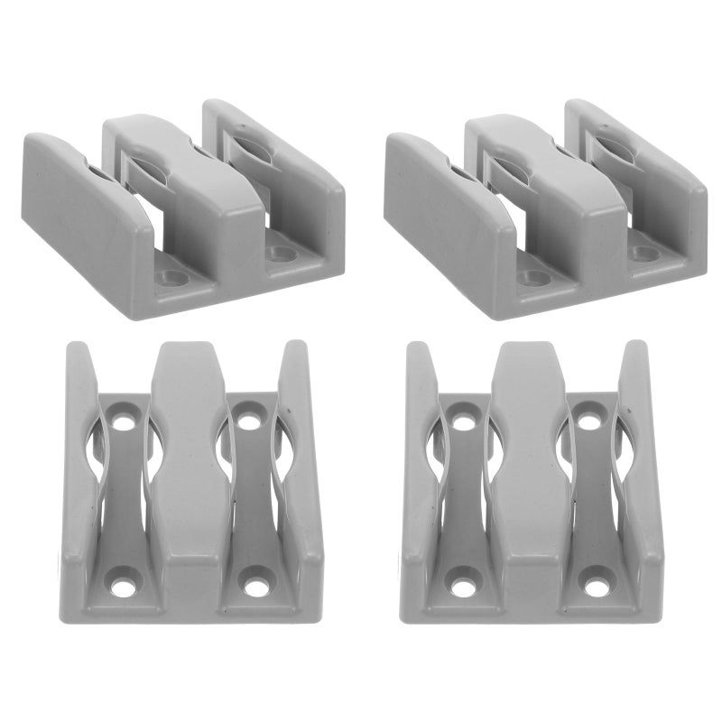 4pcs Shower Room Swing Sliding Glass Door Bottom Guides Sliding Shower Door Bottom Guides - Image 5
