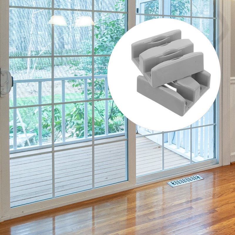 4pcs Shower Room Swing Sliding Glass Door Bottom Guides Sliding Shower Door Bottom Guides - Image 1