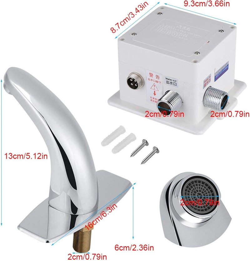 klarako Llave De Lavamanos para BañO Automatico, Sensor Water Faucet, Tap Water Tap with Control Box Bathtub and Shower Water Tap Sensor Tap - Image 4