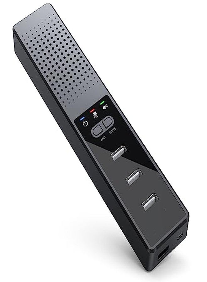 Cykvis 3 in 1 USB Computer Speaker with Microphone, PC Laptop Conference Speaker with Mic for Smart Home Office and Online Study，360 Degree Enhanced Voice Pickup, Noise Reduction - Image 1