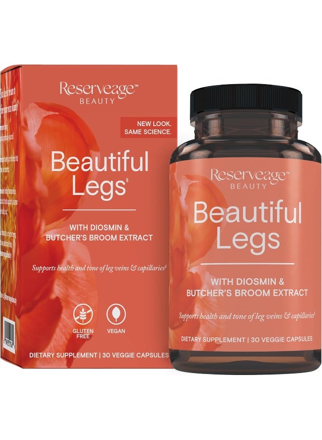 Reserveage Beautiful Legs Capsules | Helps Health, Veins & Circulation Support Supplement, 90 V-Capsules - Image 1