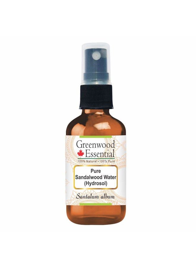 Greenwood Essential Pure Sandalwood Water (Hydrosol) (Santalum album) 100% Natural Therapeutic Grade 50ml (1.69 oz) - Image 1