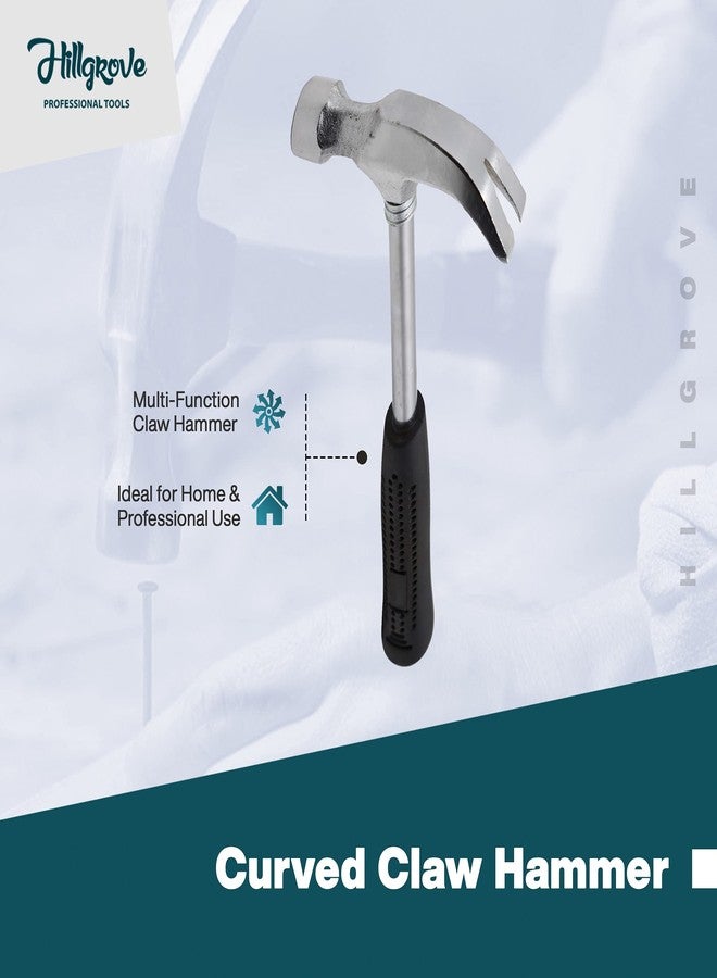 Hillgrove HGCM191M1 High Quality Durable Construction Metalworking Household Rubber Handle Straight Best Claw Hammer with 8"inch Combinational Plier - Image 2