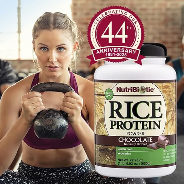 NutriBiotic Chocolate Rice Protein, 1 lb. 6.9 oz | Low Carb, Vegetarian & Keto-Friendly Raw Protein Powder | Grown & Processed Without Chemicals, GMOs or Gluten | Easy to Digest & Nutrient-Rich - Image 5