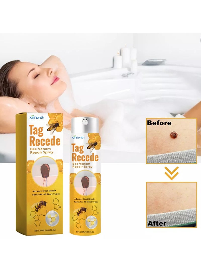 tag Bee Venom Skin Tag Removal Spray, Tag Recede Bee Venom Treatment Spray, Bee Venom Wart and Tags Removal Treatment Spray,Lymphatic Drainage each 20ml  - Image 4