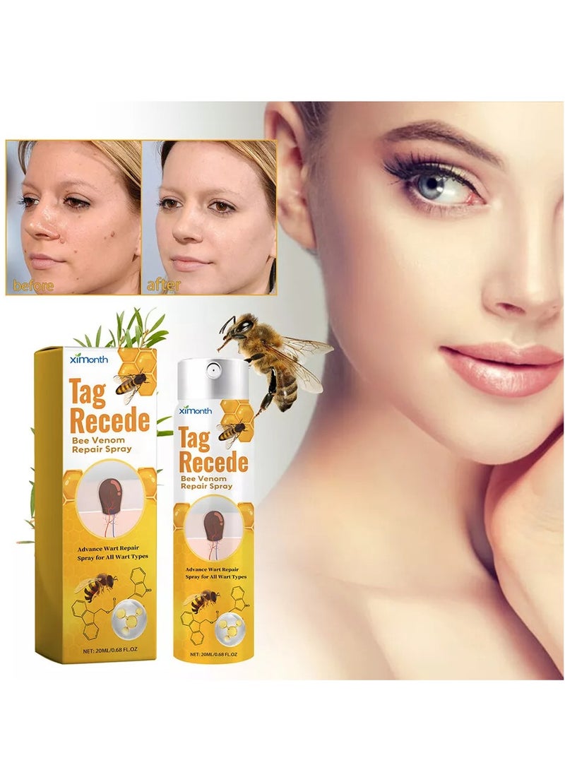 tag Bee Venom Skin Tag Removal Spray, Tag Recede Bee Venom Treatment Spray, Bee Venom Wart and Tags Removal Treatment Spray,Lymphatic Drainage each 20ml  - Image 2