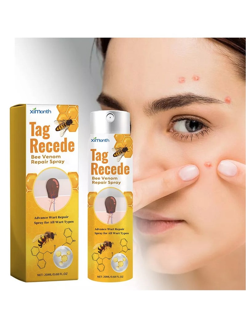 tag Bee Venom Skin Tag Removal Spray, Tag Recede Bee Venom Treatment Spray, Bee Venom Wart and Tags Removal Treatment Spray,Lymphatic Drainage each 20ml  - Image 3