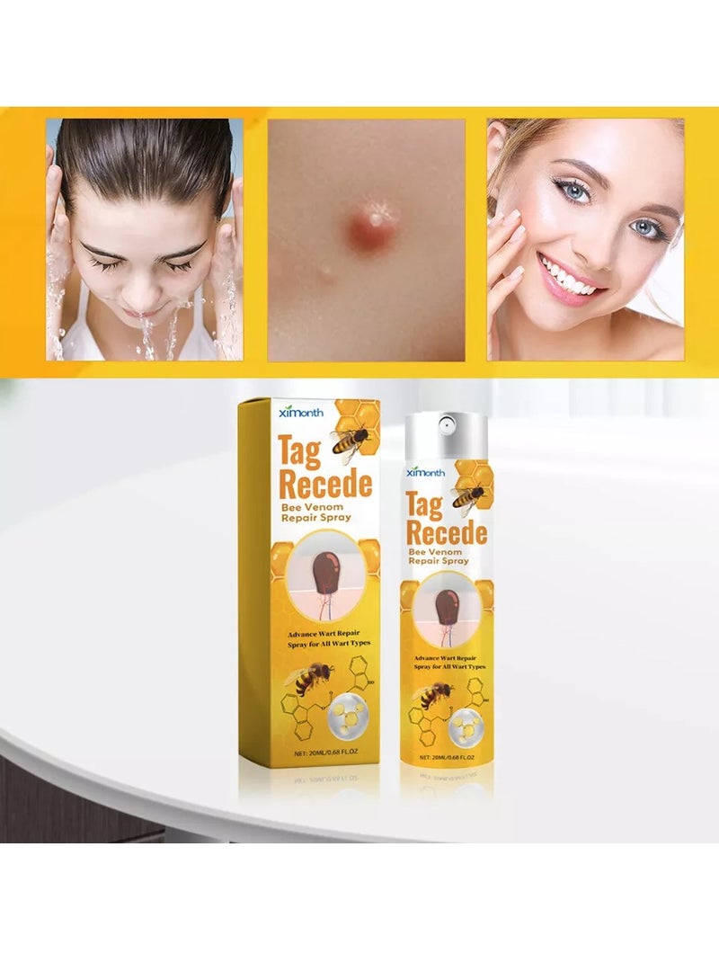 tag Bee Venom Skin Tag Removal Spray, Tag Recede Bee Venom Treatment Spray, Bee Venom Wart and Tags Removal Treatment Spray,Lymphatic Drainage each 20ml  - Image 5