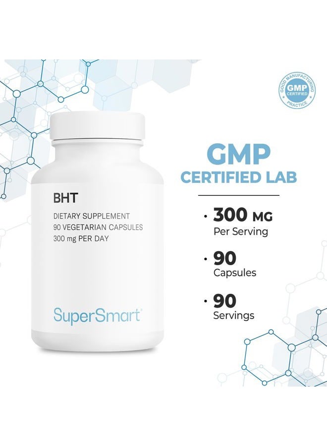 SuperSmart BHT - مادة نباتية مضادة للأكسدة (بيوتيل هيدروكسي التولوين) - مكمل غذائي نباتي خالي من الغلوتين - 90 كبسولة - سوبرسمارت - Image 4