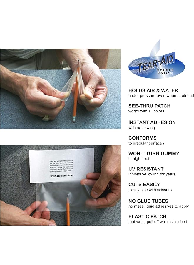TEAR-AID Vinyl Seat Repair Kit, Blue Box Type B, Single - Image 3