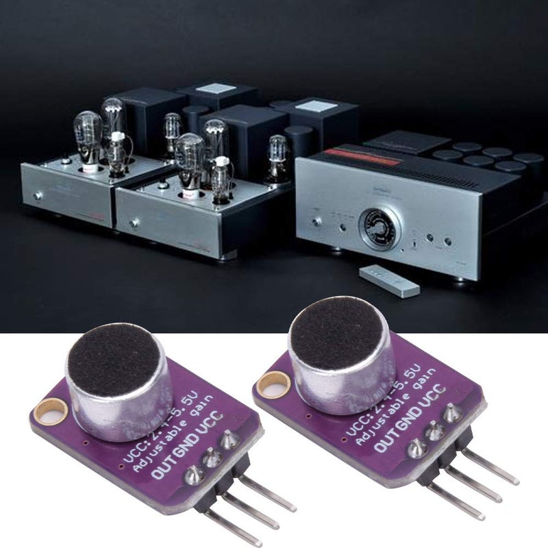 2Pcs Adjustable Electret Microphone Amplifier Sound Sensor Module Preamp Board - Image 3