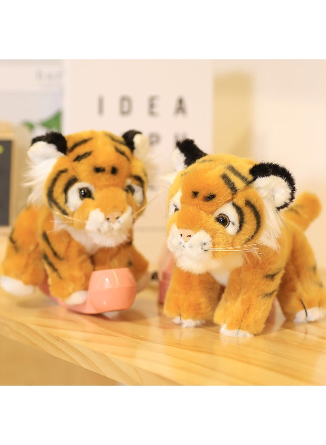 Creative Little Tiger Doll Plush Toy Cute Siberian Tiger Doll Chinese Zodiac White Tiger Rag Doll Children Send Girls-Specifications:42cm [5 Yuan Off For Purchases Of 2 Pieces]-Color:Tiger Wallet Brown  - Image 3