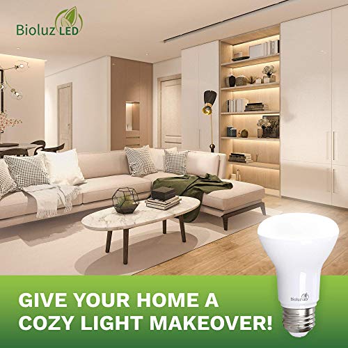 Bioluz LED 4 Pack BR20 LED Bulb 3000K Bright Soft White 6W=50W, 90 CRI, 540 Lumen, Dimmable LED Light Bulbs, Soft White Light Bulbs, Indoor/Outdoor Flood Light Bulbs, UL Listed & Title 20 Compliant - Image 5