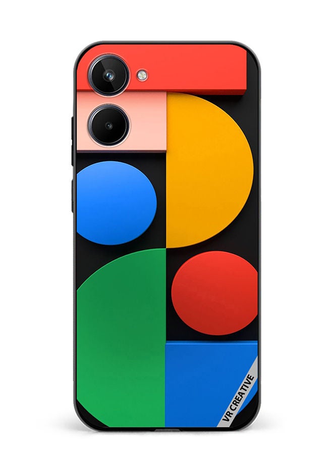 VR CREATIVE Protective Case Cover For Realme 10 Abstract Design Multicolour - Image 1