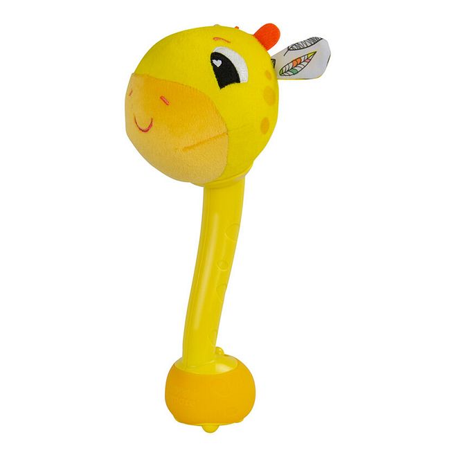 Lamaze Wacky Giraffe Rattle Toy, Plush Sensory Play for Babies, Soft with Fun Sounds, 12 Months+ - Yellow - Image 1