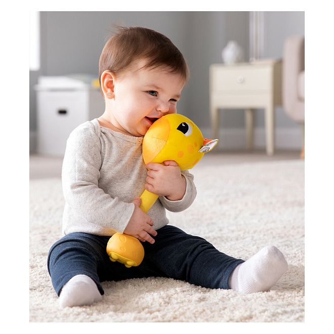 Lamaze Wacky Giraffe Rattle Toy, Plush Sensory Play for Babies, Soft with Fun Sounds, 12 Months+ - Yellow - Image 5