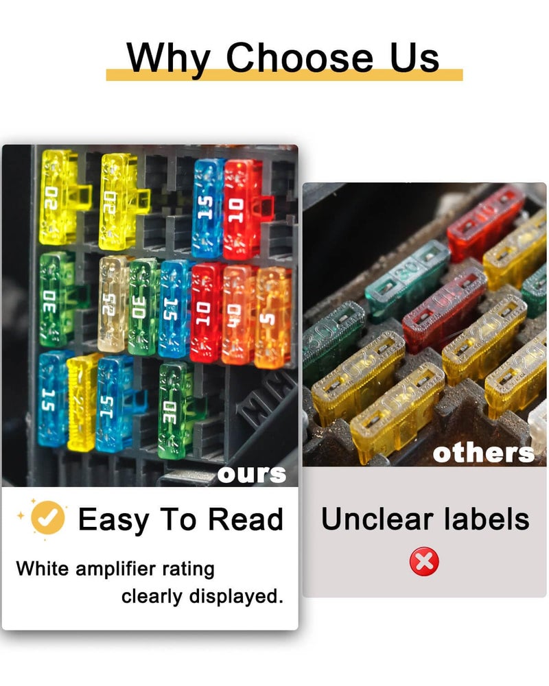 Riseuvo 20pcs 3A Standard Car Fuses - 3 AMP Automotive Fuses(ATO/APR/ATS), 32V (12/24V) Blade Fuse for RV/Truck/SUV - Image 2