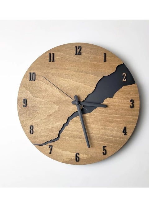 Home Gallery Modern Wall Clock with Numbers Silent Unique Wood Minimalist Wall Clock With hour numbers